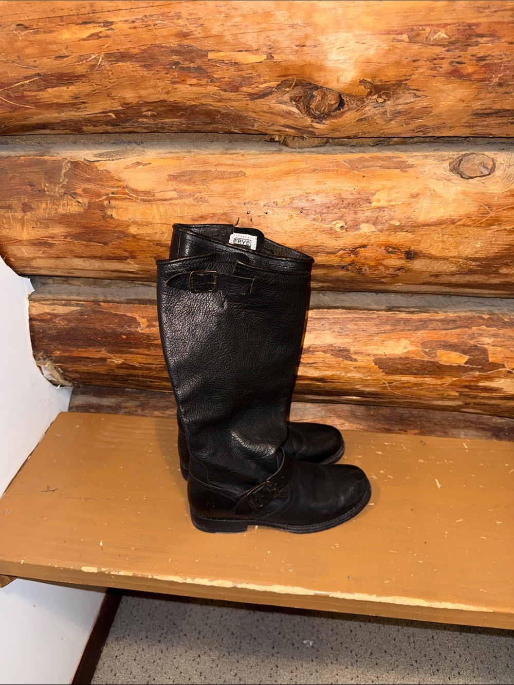 🖤Great Used Condition 6B Black Leather Calf High Frye Women's Boots